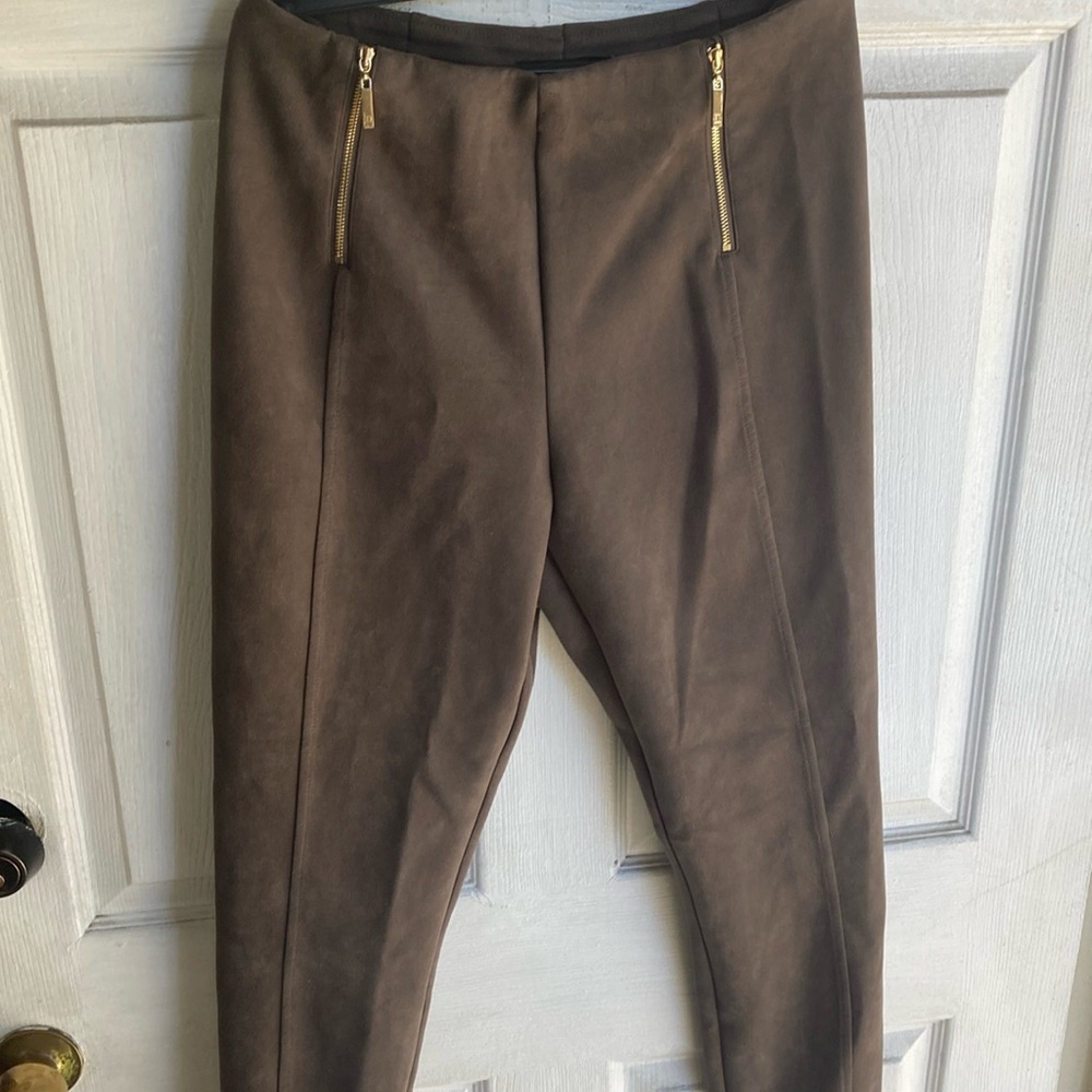 Ivanka Trump Brown and Gold Dress Pants Tailored Elegance